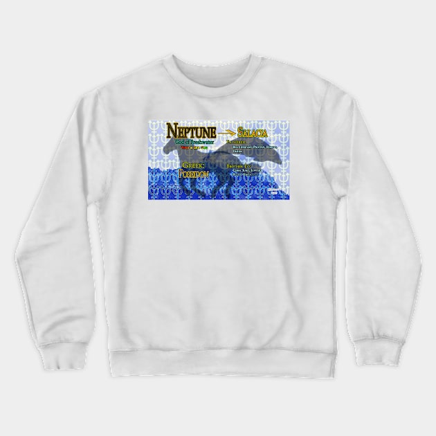 Neptune, God of Freshwater Crewneck Sweatshirt by ajbruner77